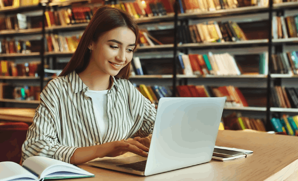 Student using translation services for academic transcripts & certificates ensuring compliance with immigration requirements.