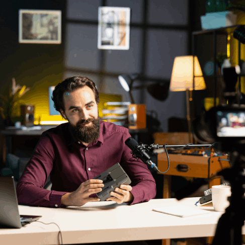 Customer using Media Translation Services adapting video content for multilingual audience engagement.