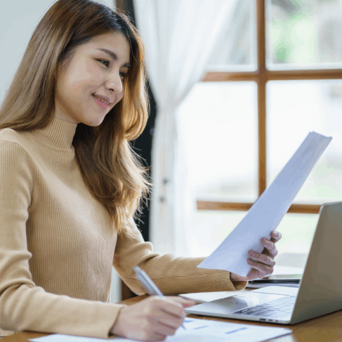 A client receives a stamped, formatted legal packet after Chinese translation services in Florida, ready for filing.