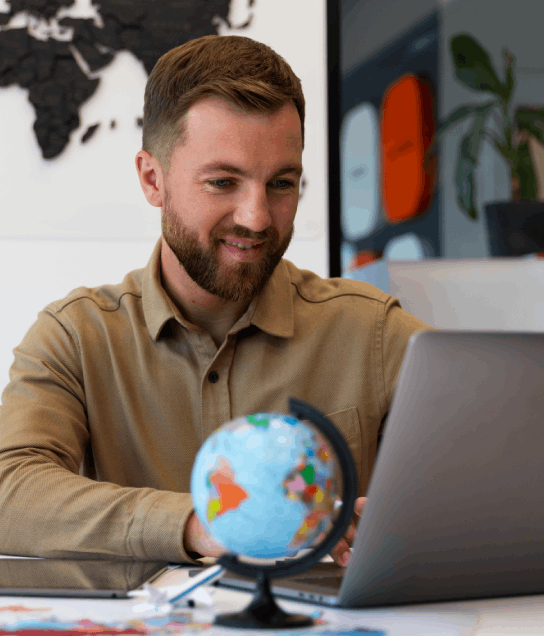 A translator builds a technical glossary on-screen, delivering Spanish Translation Services in Florida for technical.